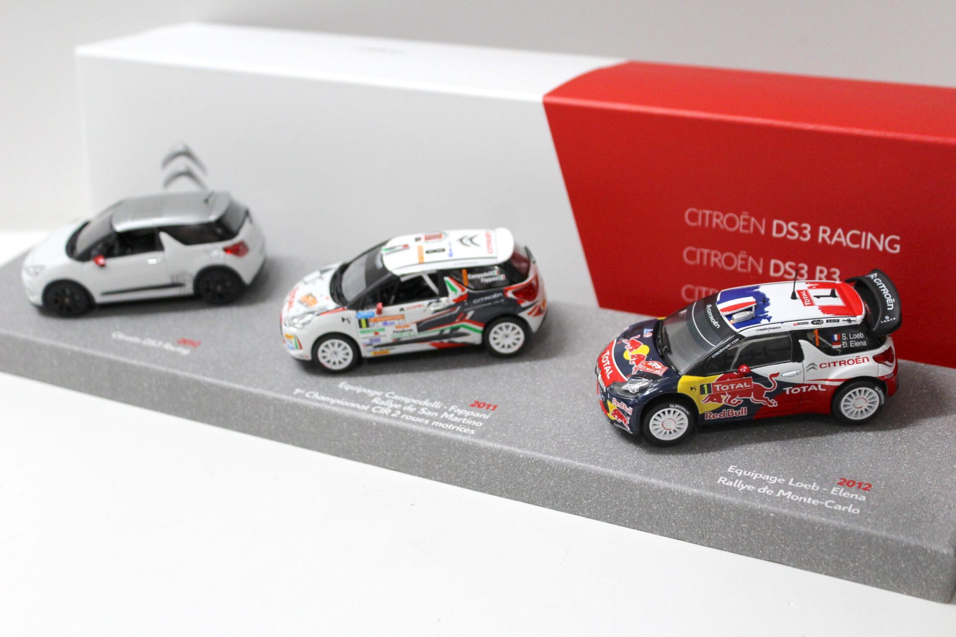 1:43 Norev Coffret Set Citroen Racing 2012 DS Racing/ DS3 R3/ DS3 WRC Loeb