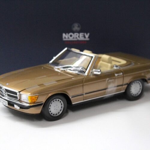 1:18 Norev Mercedes 300 SL Cabriolet R107 gold metallic 1986