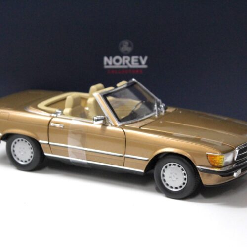 1:18 Norev Mercedes 300 SL Cabriolet R107 gold metallic 1986