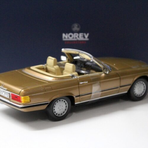 1:18 Norev Mercedes 300 SL Cabriolet R107 gold metallic 1986
