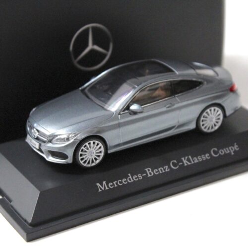 1:43 Kyosho Mercedes C-Klasse Coupe C205 selenite grey DEALER VERSION