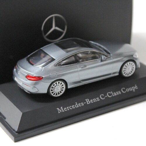 1:43 Kyosho Mercedes C-Klasse Coupe C205 selenite grey DEALER VERSION