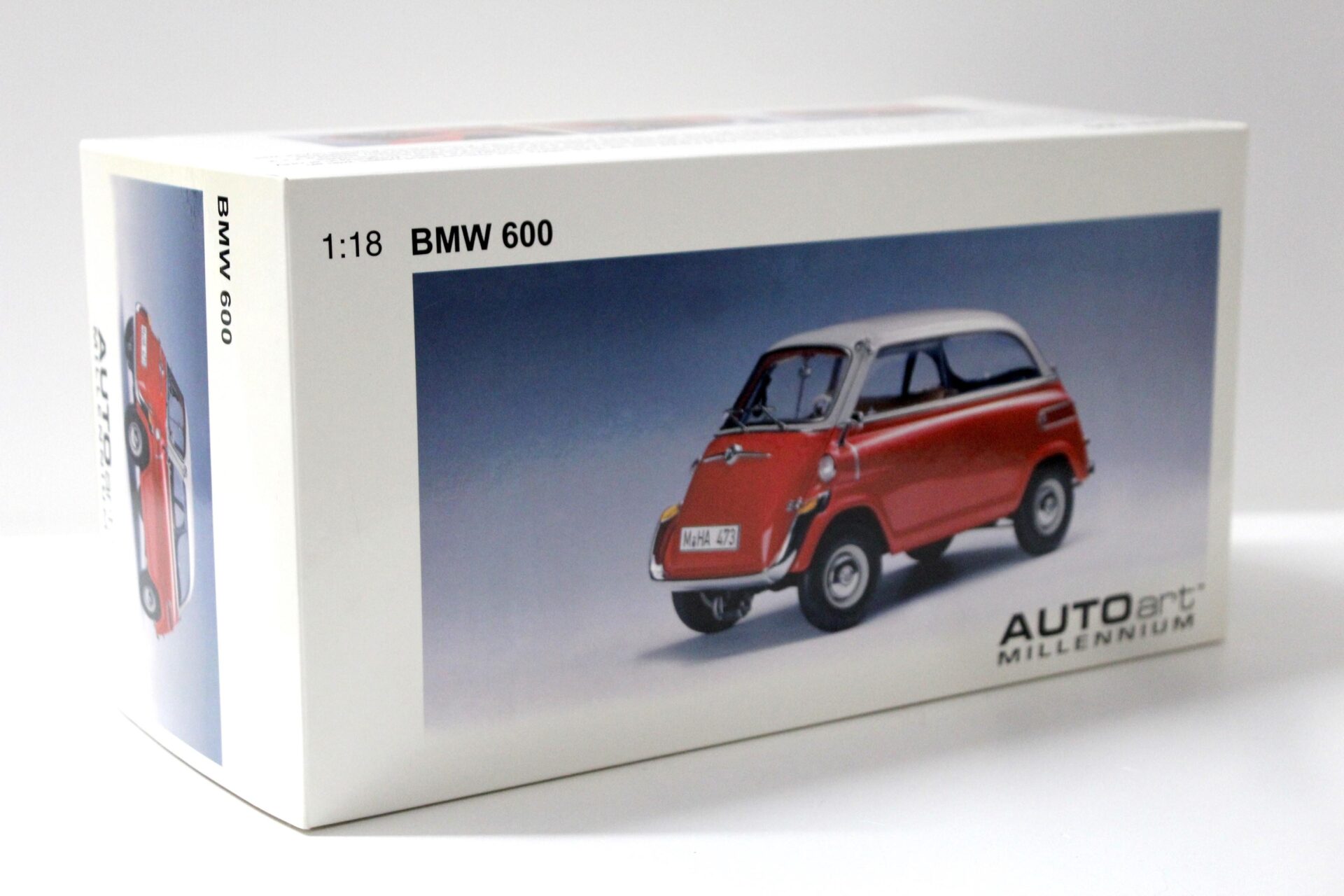 1:18 AUTOart BMW 600 Japan red/ Cortina grey – Premium-Modelcars