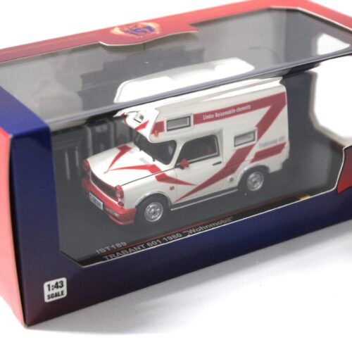 1:43 IST Models Trabant 601 Wohnmobil 1980 white/ red