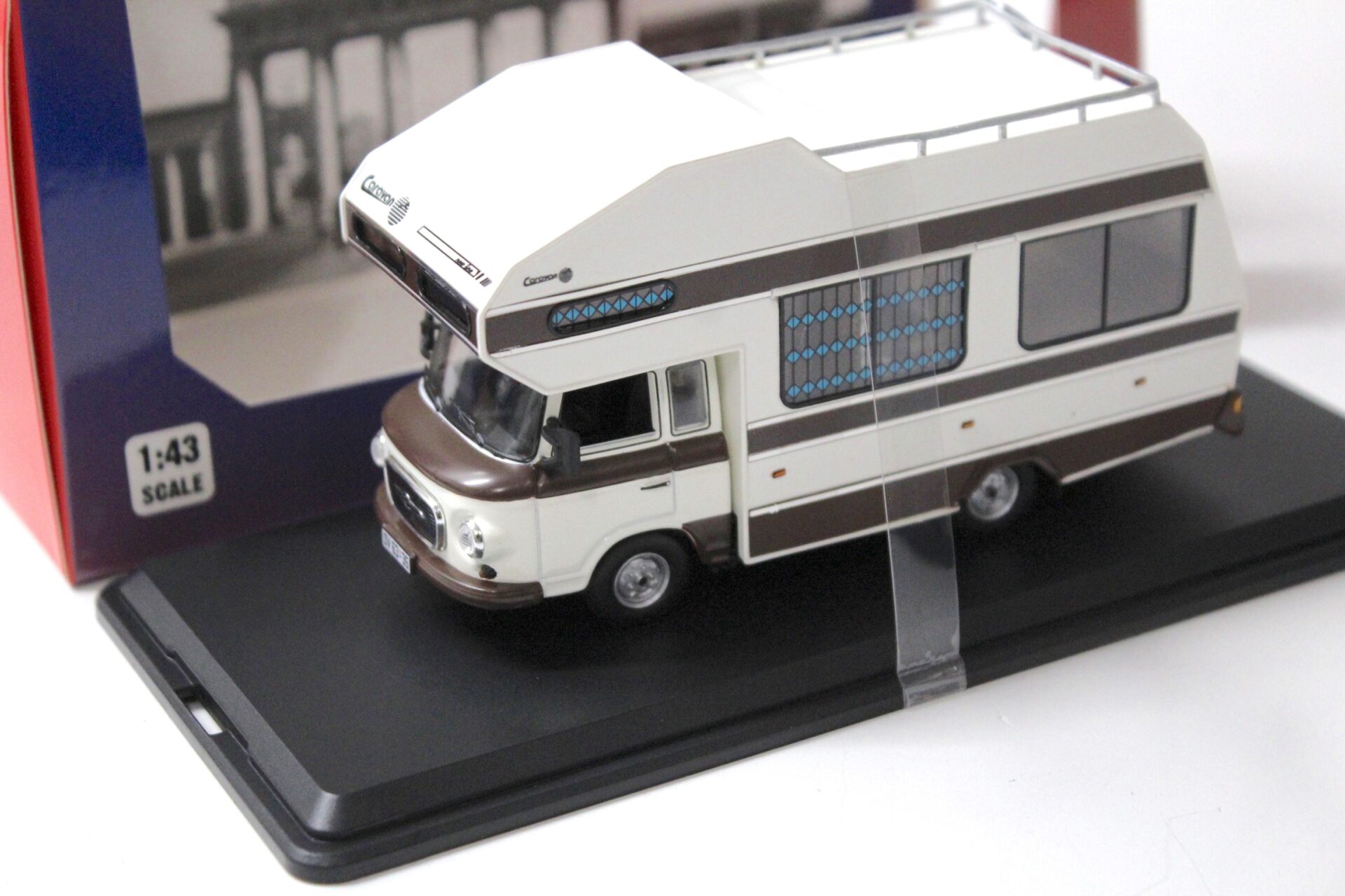 1:43 IST Models Barkas B1000 Wohnmobil 1973 white/ brown