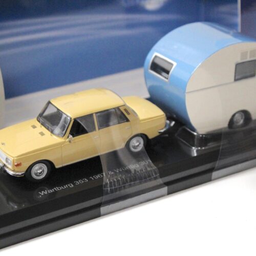 1:43 Cars&Co IST Wartburg 353 Sedan 1967 + Würdig 301 Caravan Wohnwagen