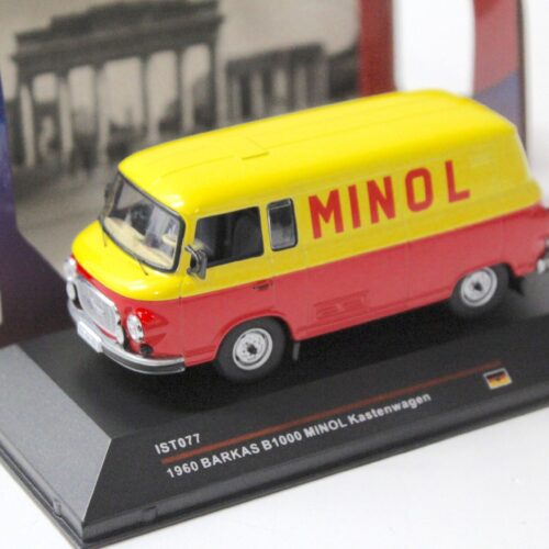 1:43 IST Models Barkas B1000 Kastenwagen MINOL 1960 red/ yellow