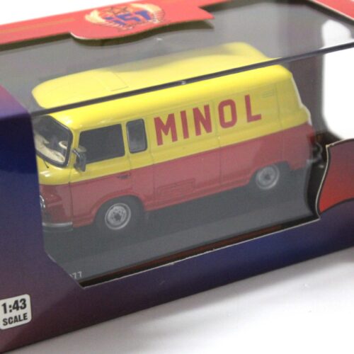 1:43 IST Models Barkas B1000 Kastenwagen MINOL 1960 red/ yellow
