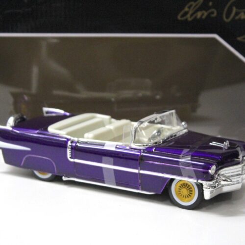1:24 Jada Toys 1956 Cadillac Eldorado Convertible purple + Elvis Presley figure - Image 2