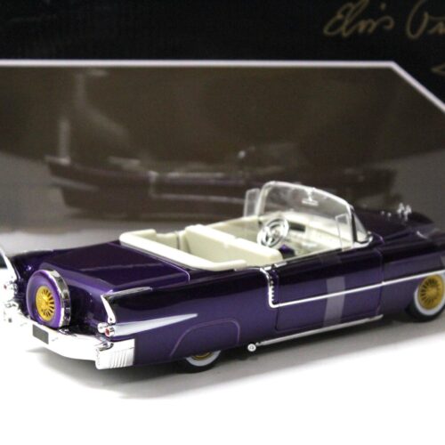 1:24 Jada Toys 1956 Cadillac Eldorado Convertible purple + Elvis Presley figure - Image 3