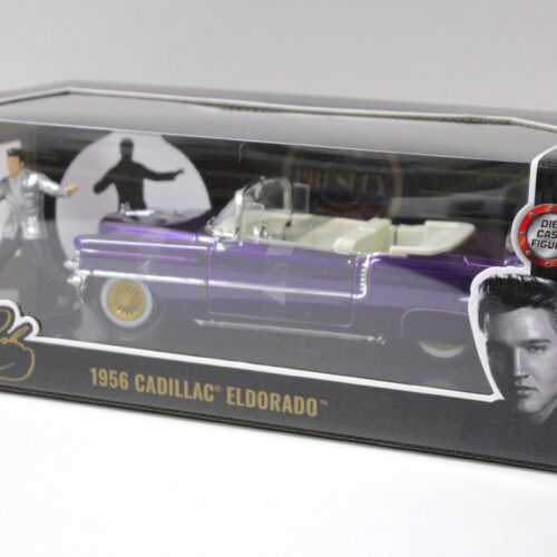 1:24 Jada Toys 1956 Cadillac Eldorado Convertible purple + Elvis Presley figure - Image 4