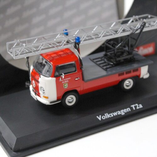 1:43 Schuco VW T2a Feuerwehr Albig mit Drehleiter red/ white