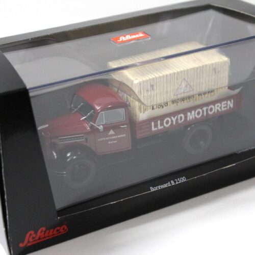 1:43 Schuco Borgward B2500 Pritsche LKW "Lloyd Motoren" dark red