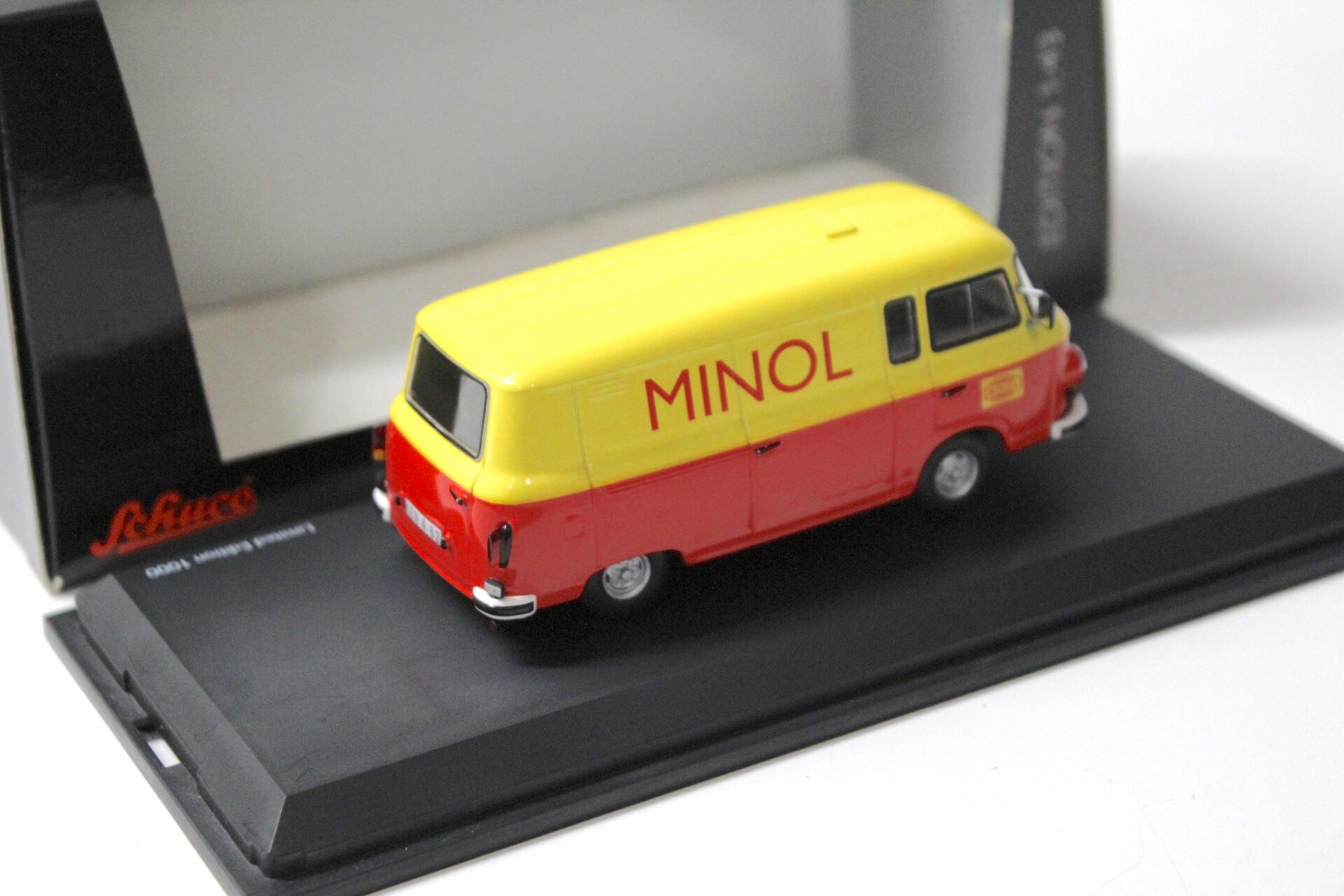 1:43 Schuco Barkas B 1000 Kastenwagen "Minol" red/ yellow
