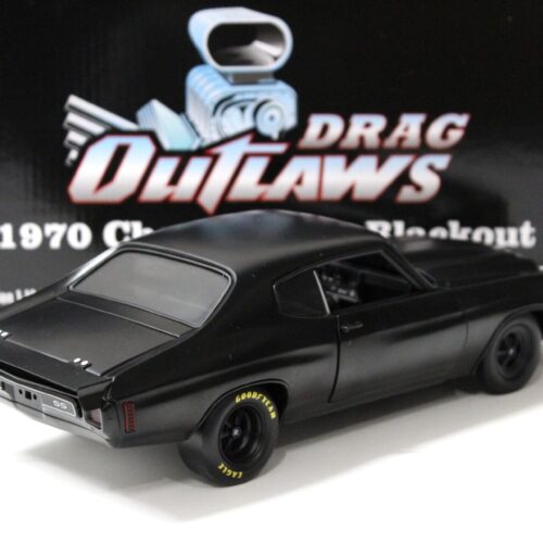 1:18 ACME 1970 Chevrolet Chevelle SS Powderkeg Drag Outlaws BLACKOUT black