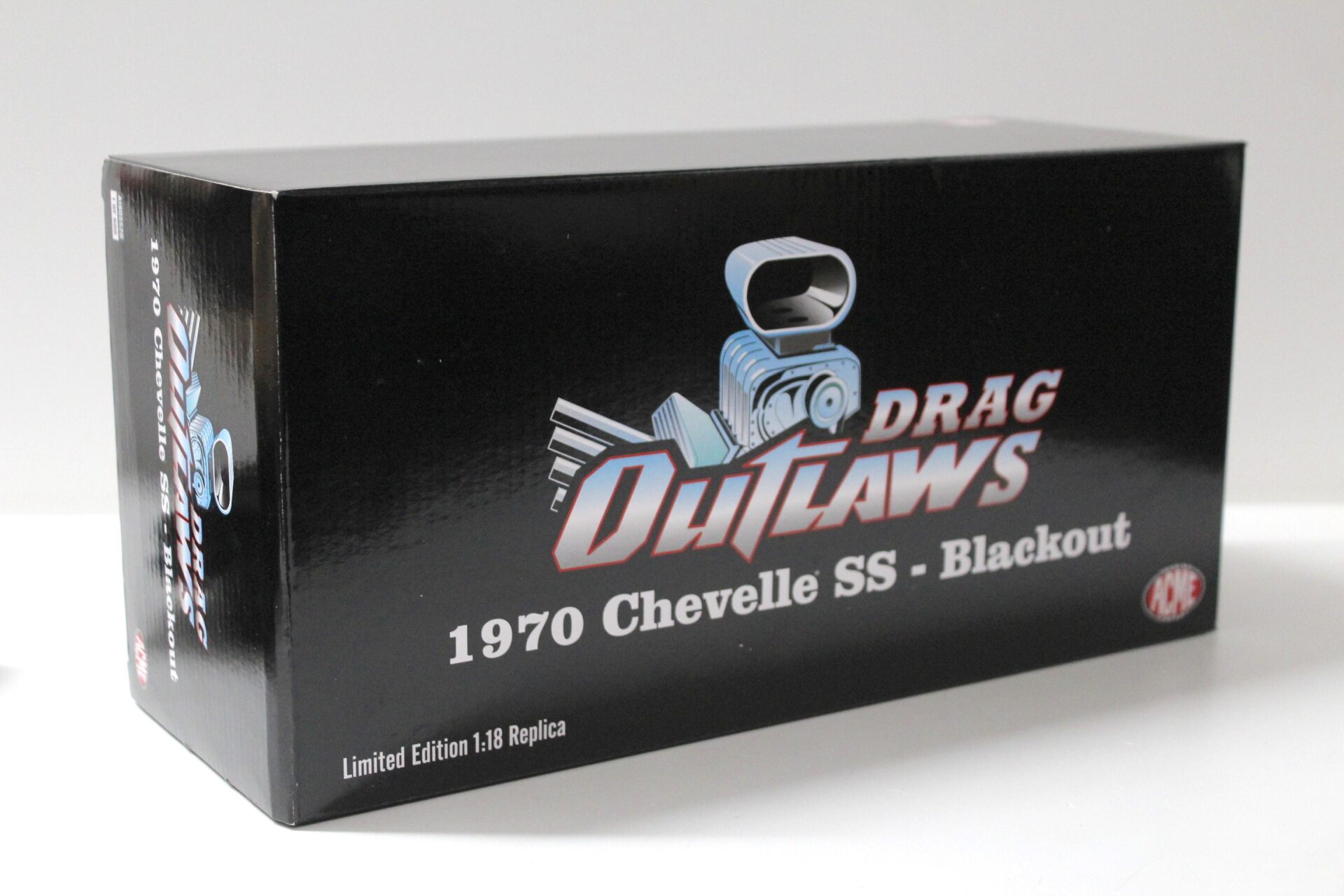 1:18 ACME 1970 Chevrolet Chevelle SS Powderkeg Drag Outlaws BLACKOUT black