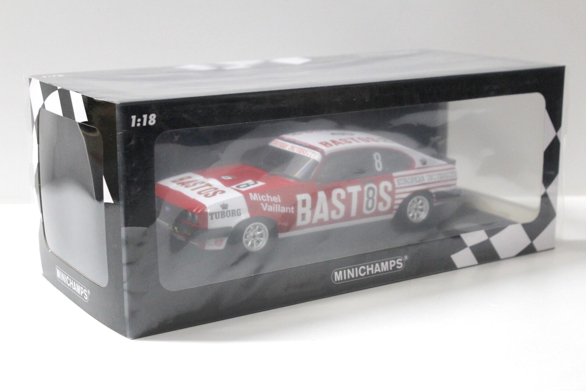 1:18 Minichamps Ford Capri 3.0S Serge Power BASTOS Racing #8 Soto 24h SPA 1980