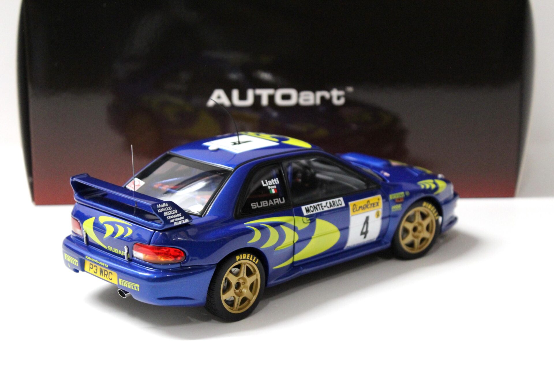 1:18 AUTOart Subaru Impreza WRC 1997 LIATTI/ PONS #4 Rallye Monte Carlo