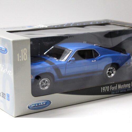 1:18 Welly 1970 Ford Mustang Boss 302 Coupe blue/ black
