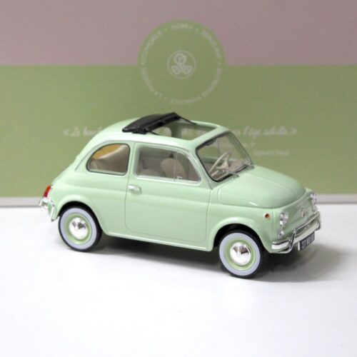 1:18 Norev Fiat 500 L green 1968 with Special Birth Pack