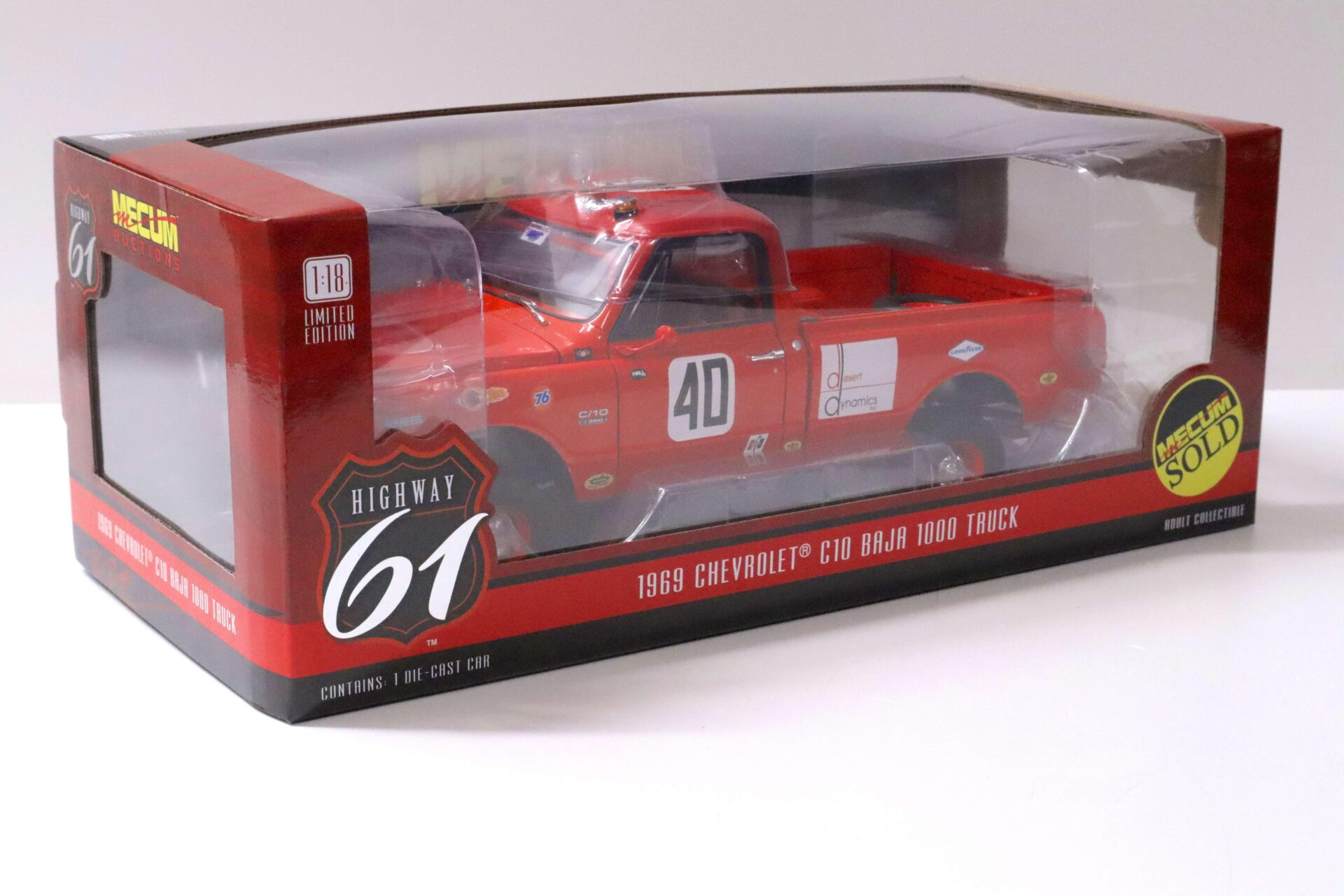 1:18 Highway61 Chevrolet C10 Baja 1000 Truck Pick-Up #40 red 1969