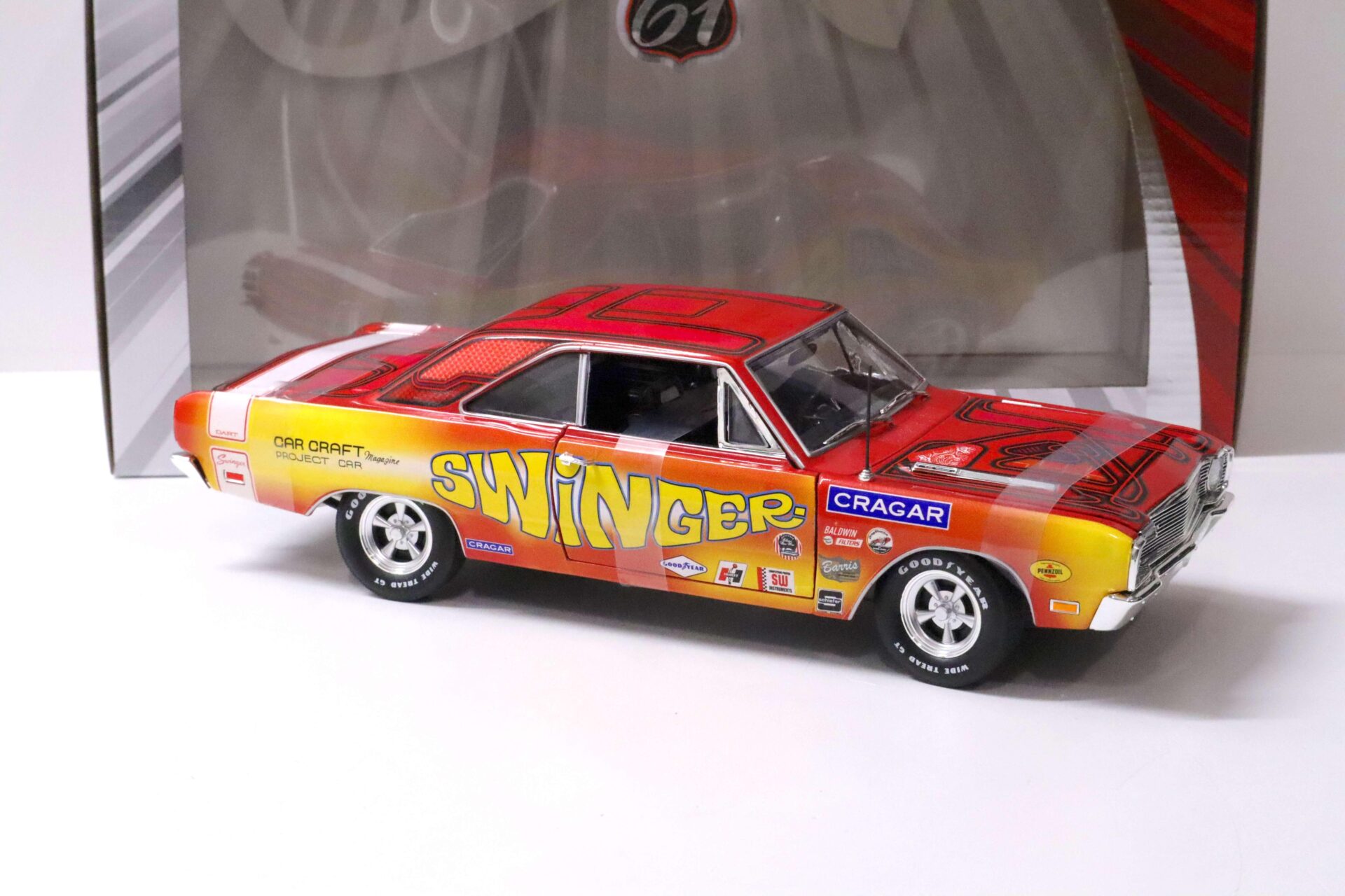 1:18 Highway61 Dodge Dart 340 Swinger Car Craft Project Car yellow/ pink 1969