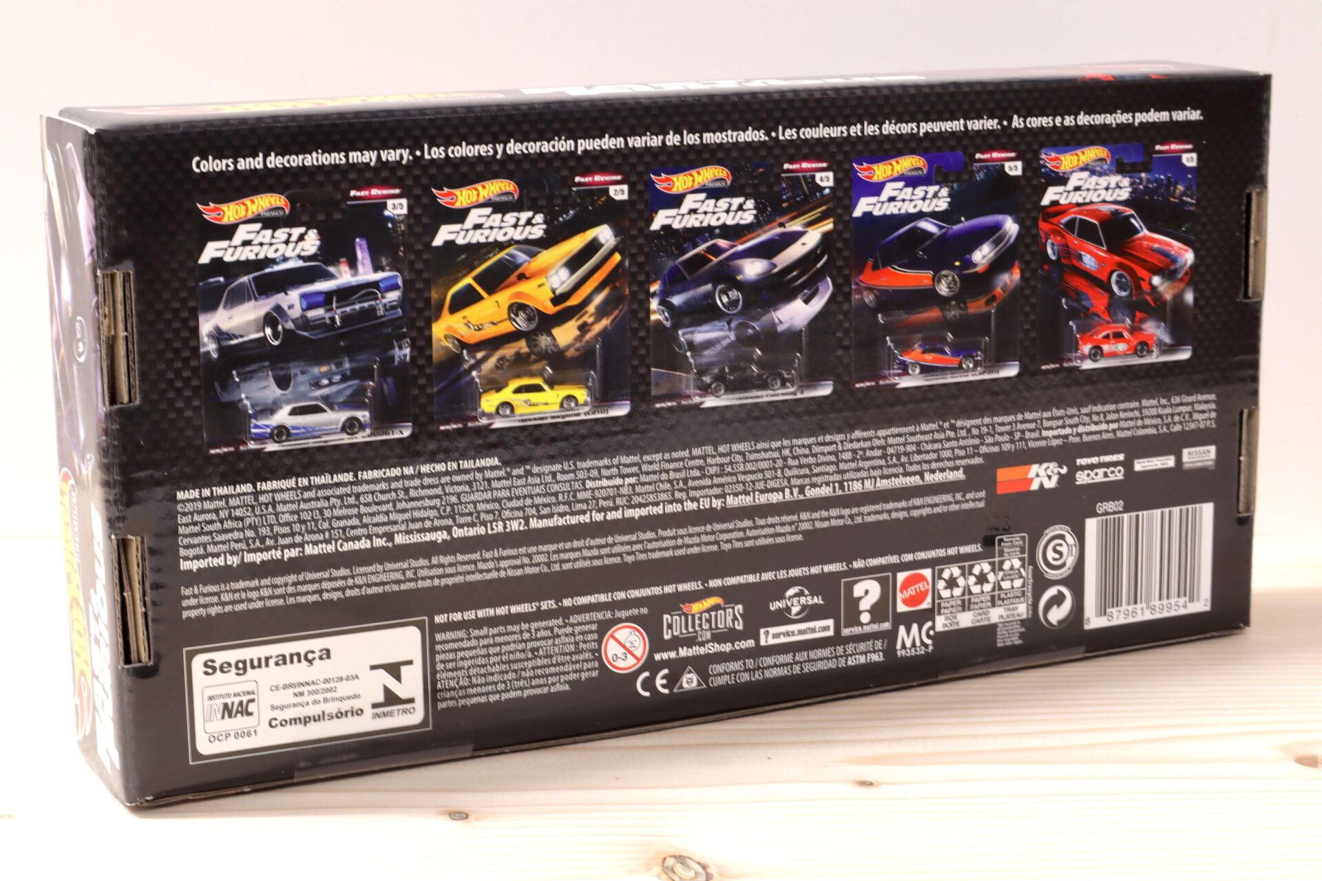 1:64 Hot Wheels Premium Fast & Furious Box Set 5 pcs. "Fast Rewind" GRB02