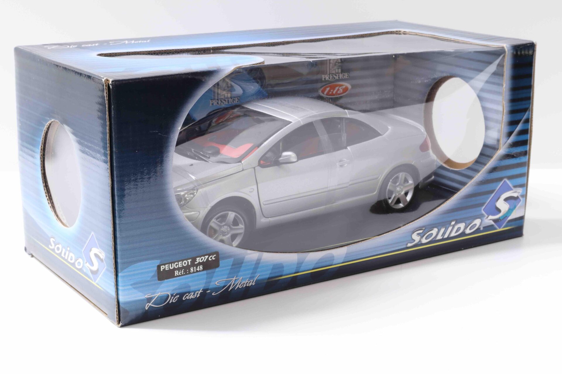 1:18 Solido Peugeot 307 CC Cabriolet closed Top silver