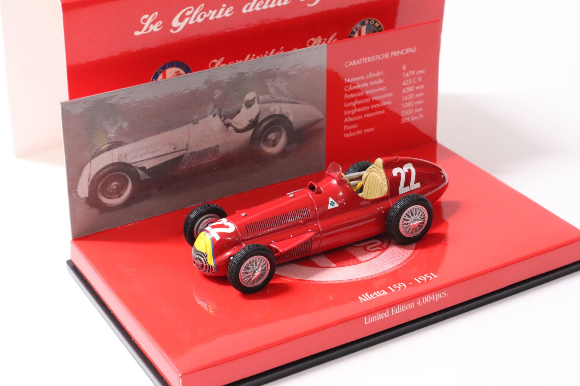 1:43 Minichamps Alfa Romeo Alfetta 159 GP Spain 1951 J.M. Fangio Winner #22
