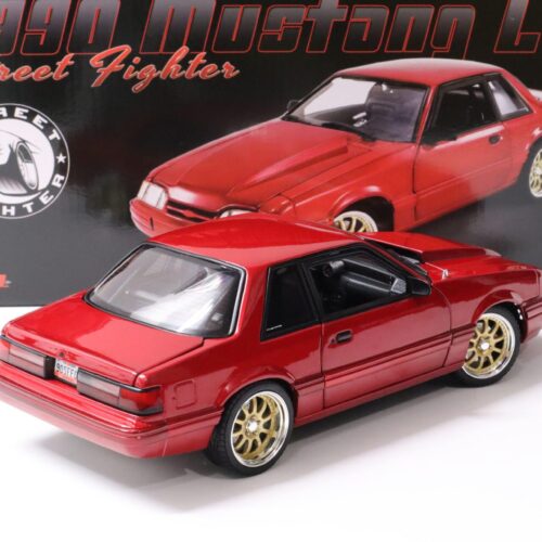 1:18 GMP 1990 Ford Mustang LX Coupe Street Fighter red metallic
