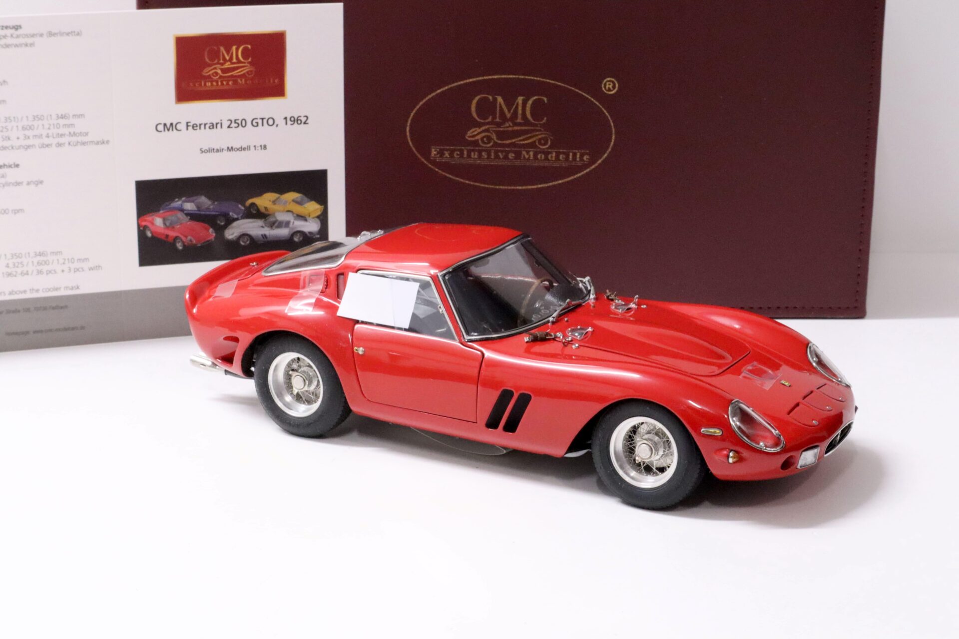 1:18 CMC Ferrari 250 GTO 1962 red M-154