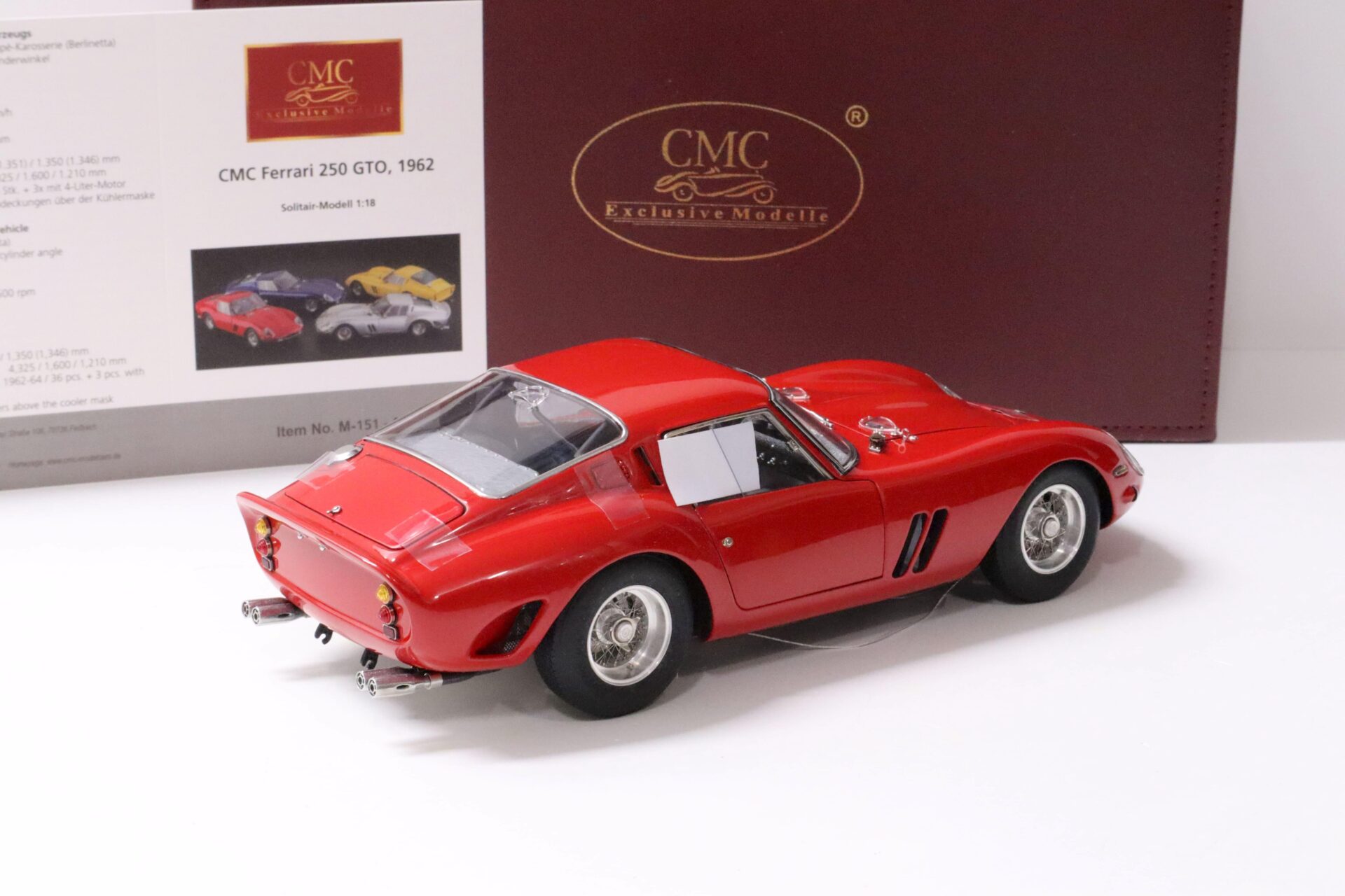 1:18 CMC Ferrari 250 GTO 1962 red M-154
