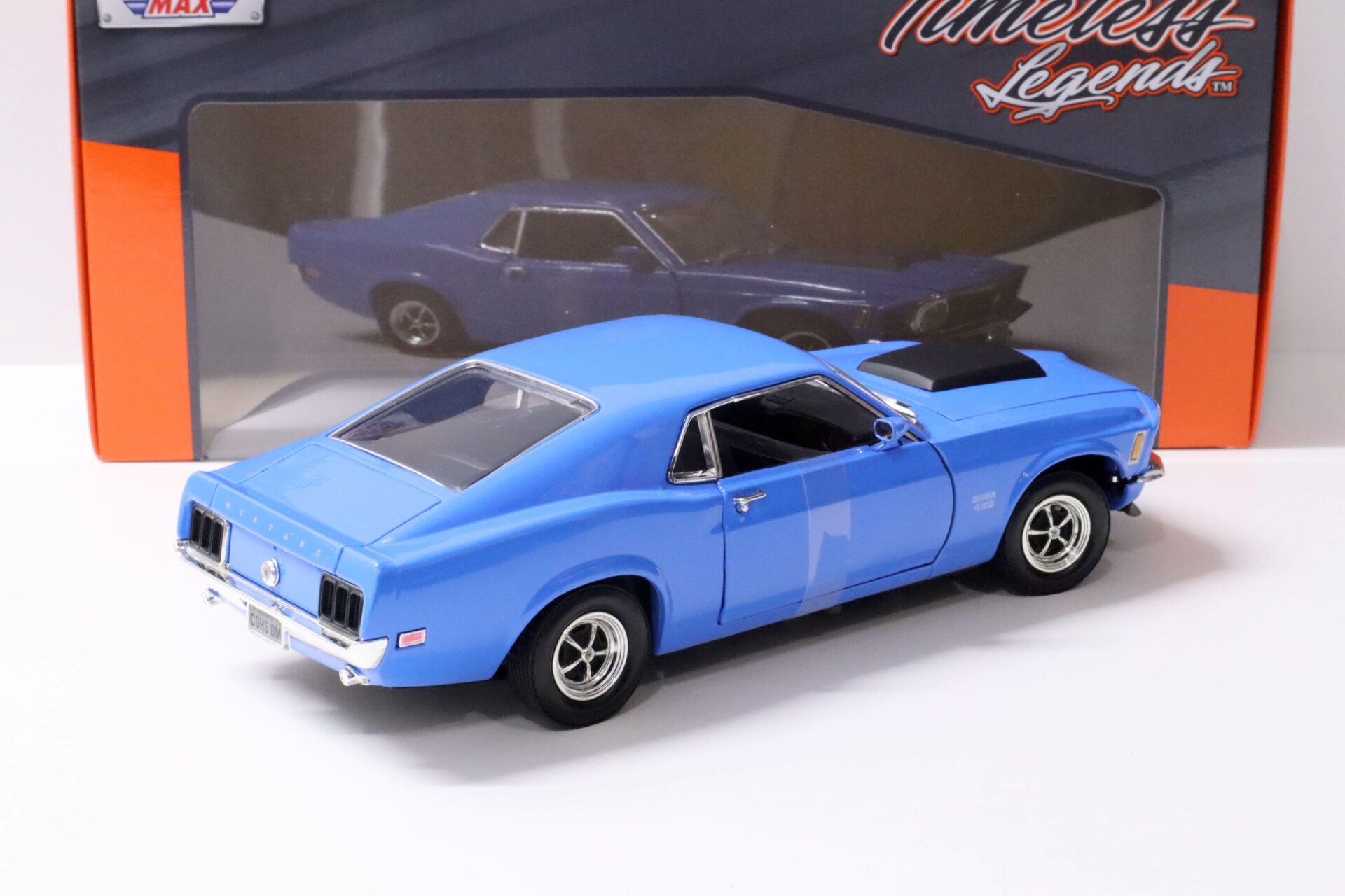 1:18 Motor Max 1970 Ford Mustang Boss 429 Coupe blue