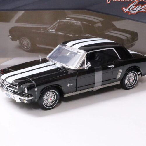 1:18 Motor Max 1964 1/2 Ford Mustang Hardtop black/ white stripes