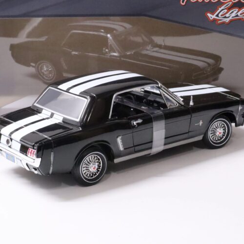 1:18 Motor Max 1964 1/2 Ford Mustang Hardtop black/ white stripes