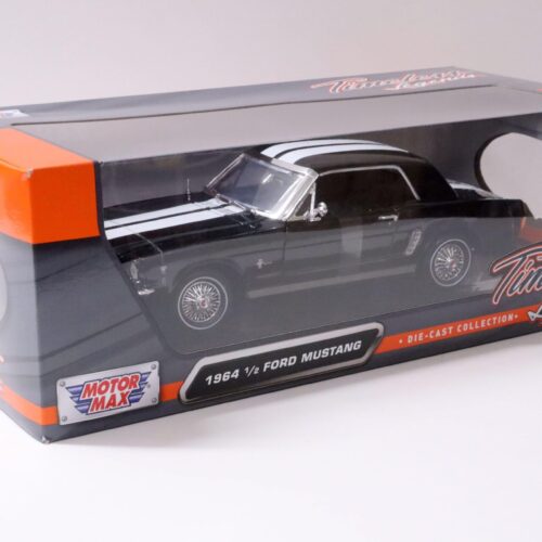 1:18 Motor Max 1964 1/2 Ford Mustang Hardtop black/ white stripes