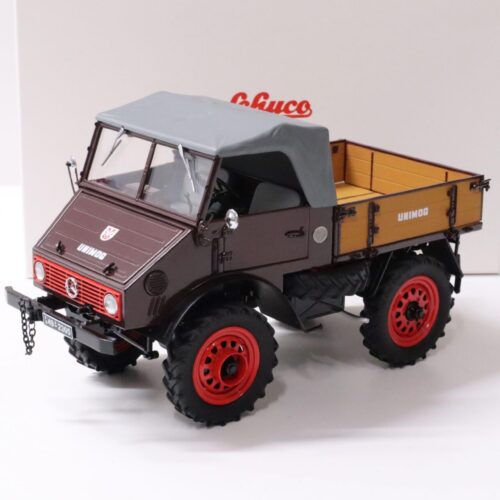 1:18 Schuco Mercedes Unimog U401 with Softtop 1956 dark red