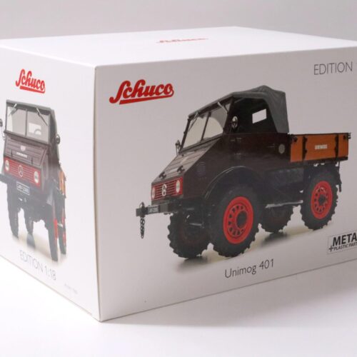 1:18 Schuco Mercedes Unimog U401 with Softtop 1956 dark red