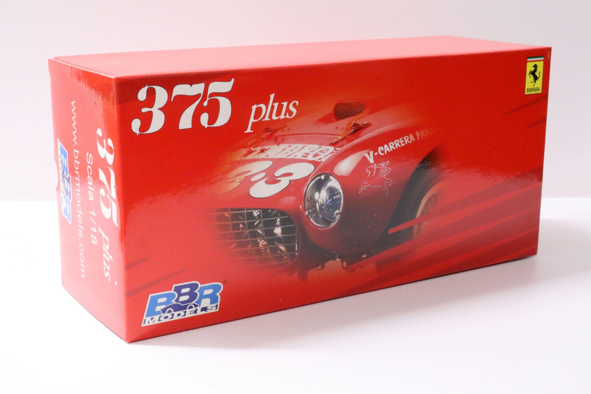 1:18 BBR Ferrari 375 Plus 1954 V-Carrera Panamericana 1.2.3 #19 red Die-Cast/ openings