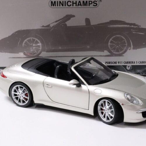 1:18 Minichamps Porsche 911 (991) Carrera S Cabriolet 2011 silver metallic