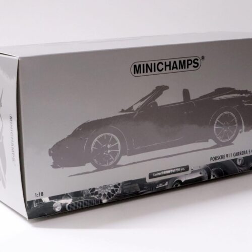 1:18 Minichamps Porsche 911 (991) Carrera S Cabriolet 2011 silver metallic