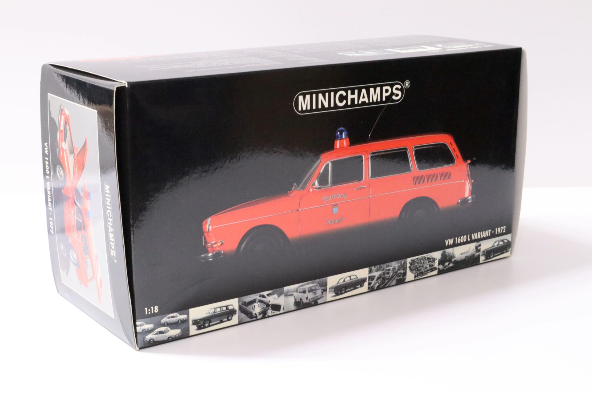 1:18 Minichamps VW 1600 L Variant 1972 Feuerwehr Solingen red