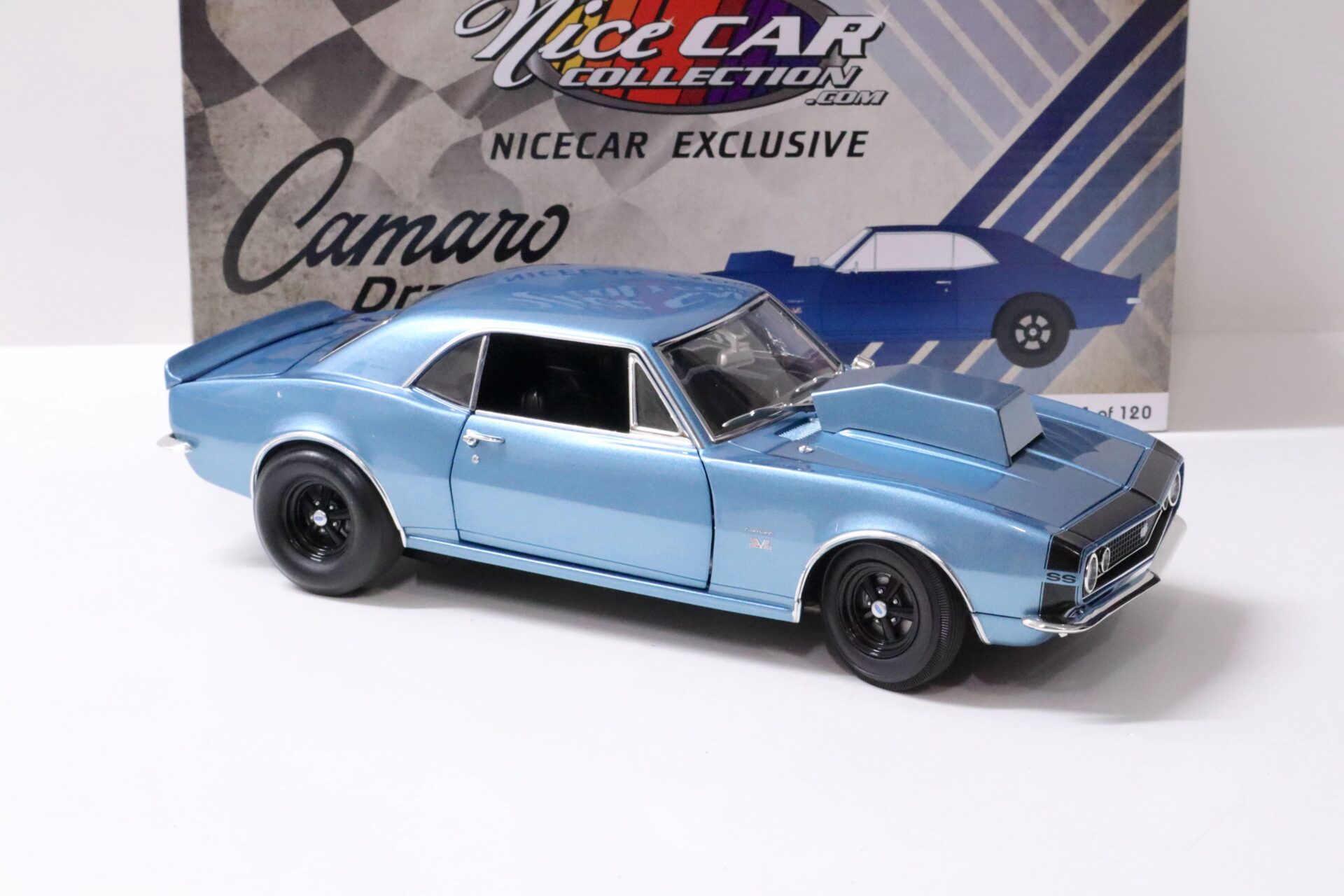 1:18 ACME 1967 Chevrolet Camaro DRAG OUTLAWS blue NICE CAR Limited 120 pcs.