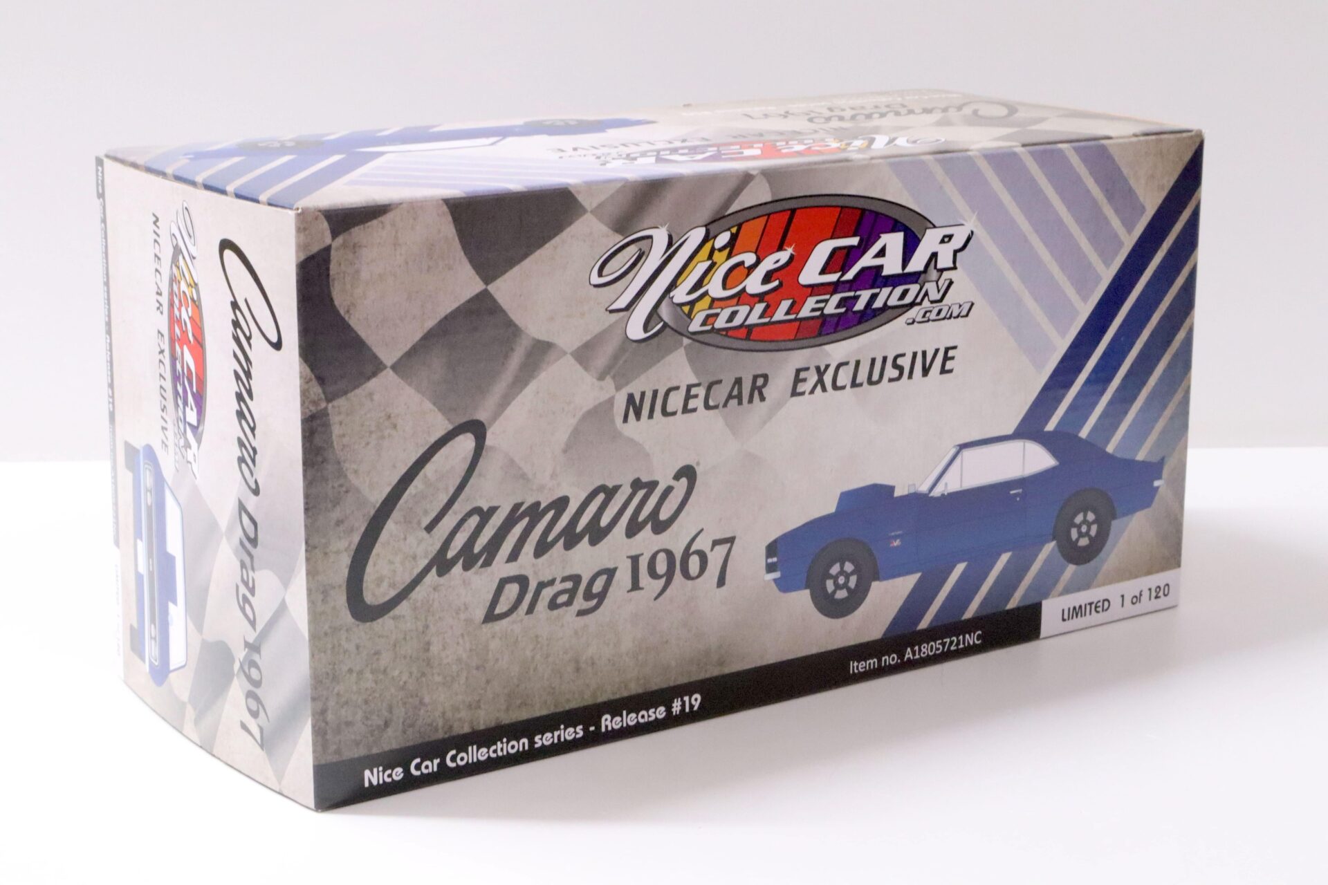 1:18 ACME 1967 Chevrolet Camaro DRAG OUTLAWS blue NICE CAR Limited 120 pcs.