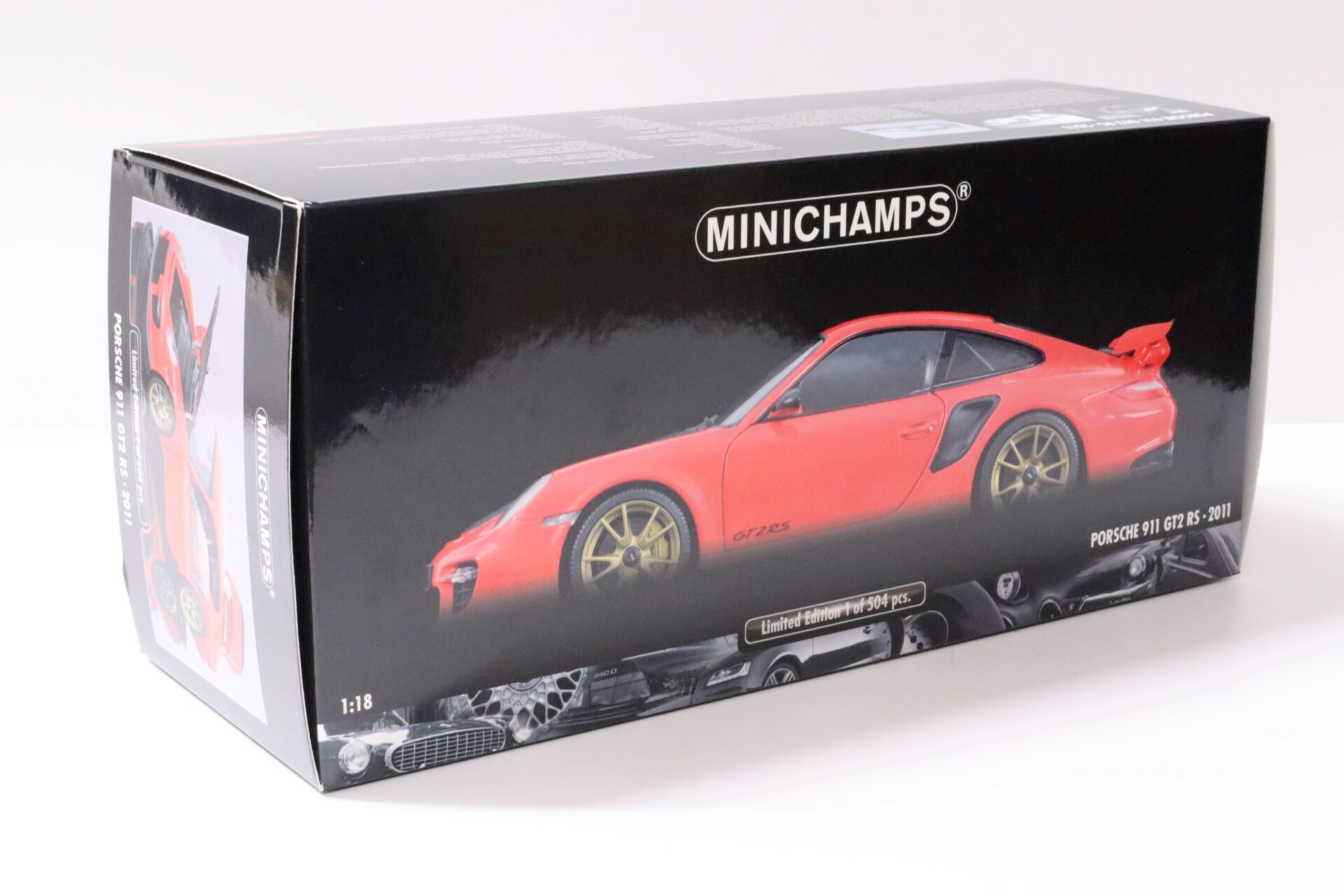 1:18 Minichamps Porsche 911 (997) GT2 RS 2011 red with gold wheels