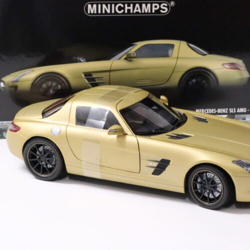 1:18 Minichamps Mercedes SLS AMG 2010 Coupe matt gold/ black wheel
