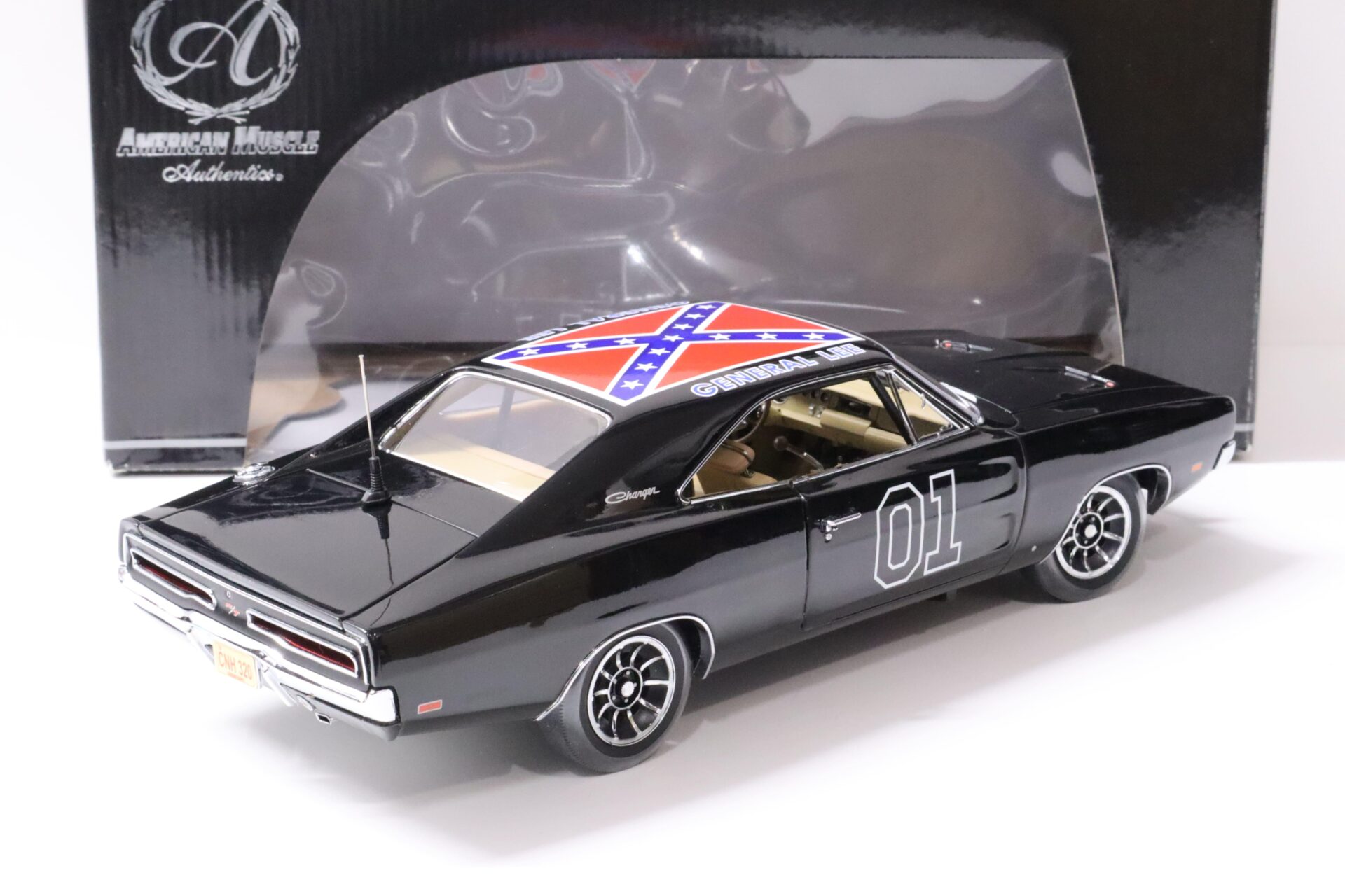 1:18 ERTL Authentics 1969 Dodge Charger R/T Coupe General Lee #01 black