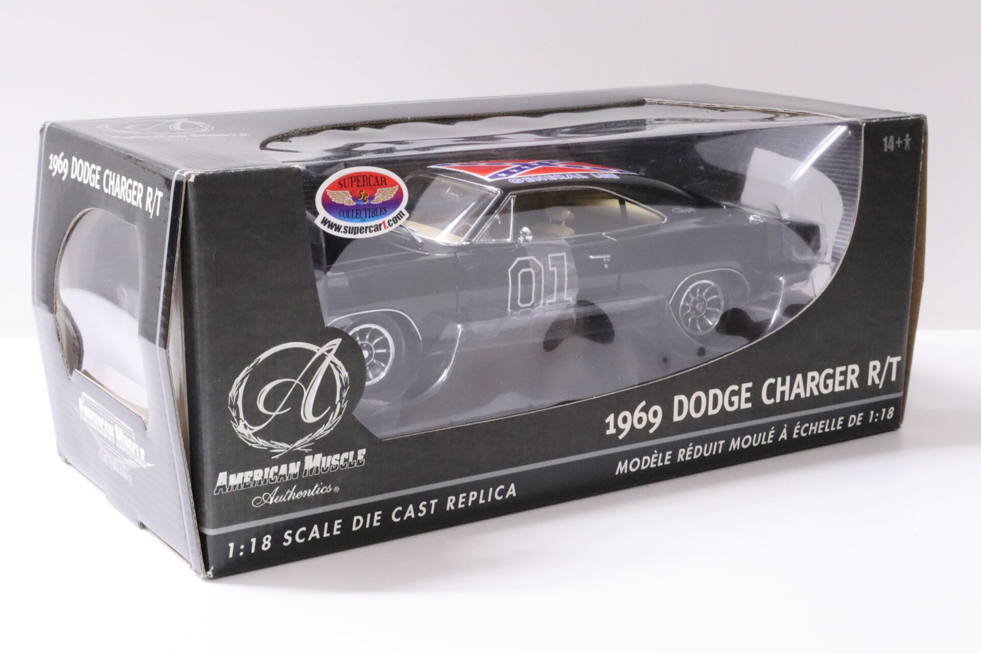 1:18 ERTL Authentics 1969 Dodge Charger R/T Coupe General Lee #01 black