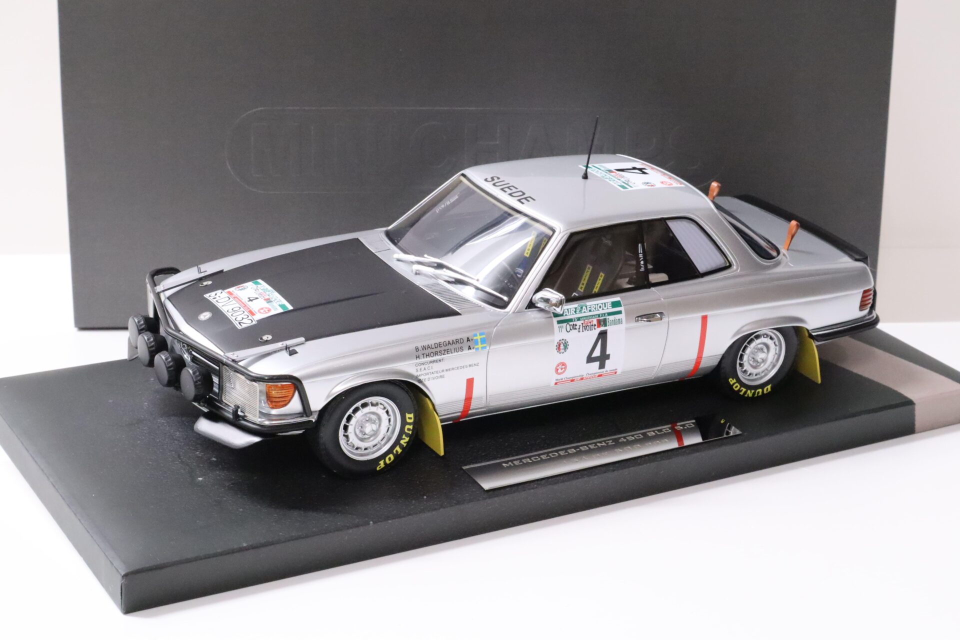 1:18 Minichamps Mercedes 450 SLC 5.0 Rally Bandama 1979 Walde-Gaard #4