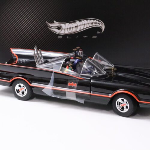 1:18 Hot Wheels Elite 1966 BATMAN Classic TV Series Batmobile with Batman + Robin